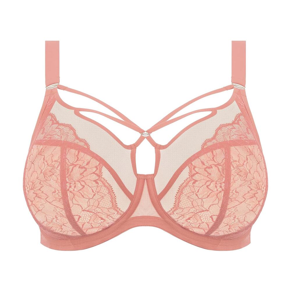 NWT Elomi Women's Brianna Underwire Strappy Plunge Bra Ash Rose 32JJ - Picture 3 of 5